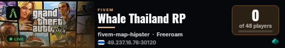 Whale Thailand RP live status badge