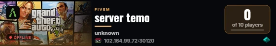 server temo live status badge