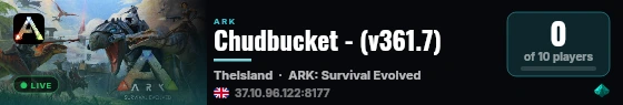 Chudbucket - (v361.7) live status badge