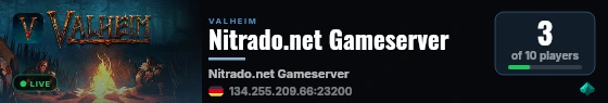Nitrado.net Gameserver live status badge