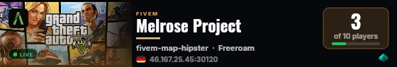 Melrose Project live status badge