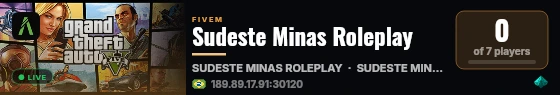 Sudeste Minas Roleplay live status badge