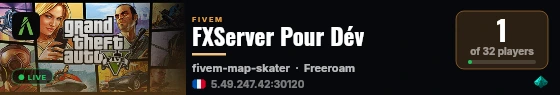 FXServer Pour Dév live status badge