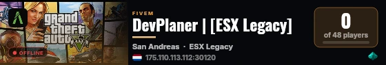 DevPlaner | [ESX Legacy] live status badge