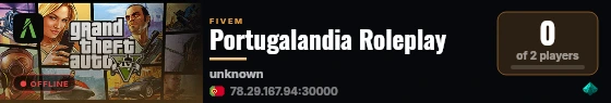 Portugalandia Roleplay live status badge