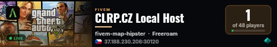 CLRP.CZ Local Host live status badge