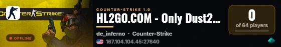 HL2GO.COM - Only Dust2 CSDM [CA] live status badge