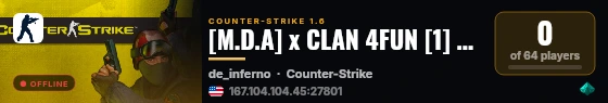 [M.D.A] x CLAN 4FUN [1] @MaxiGames live status badge