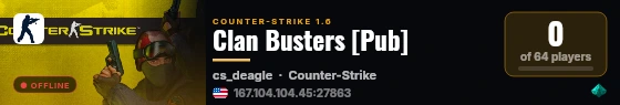 Clan Busters [Pub] live status badge