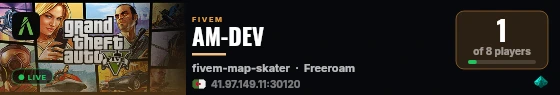 AM-DEV live status badge