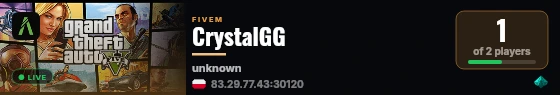 CrystalGG live status badge