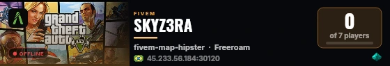 SKYZ3RA live status badge