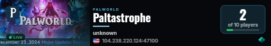 Paltastrophe live status badge
