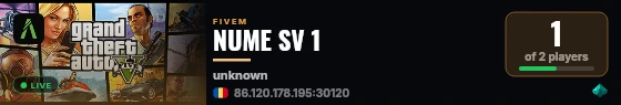 NUME SV 1 live status badge