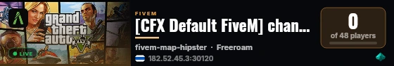 [CFX Default FiveM] change-me live status badge