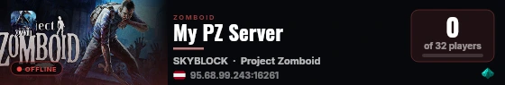 My PZ Server live status badge
