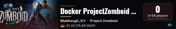 Docker ProjectZomboid MaLu live status badge
