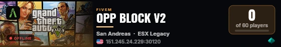 OPP BLOCK V2 live status badge