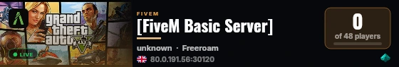 [FiveM Basic Server] live status badge