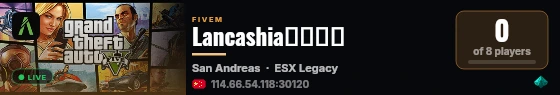 Lancashia兰塞西亚 live status badge