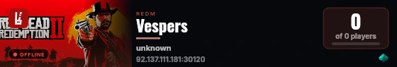 Vespers live status badge