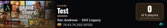 Test live status badge