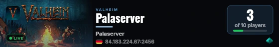 Palaserver live status badge