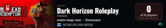 Dark Horizon Roleplay live status badge