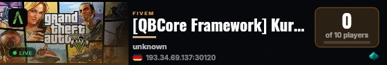 [QBCore Framework] KurdistanPrime live status badge