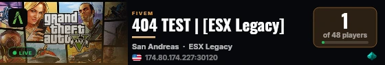 404 TEST | [ESX Legacy] live status badge