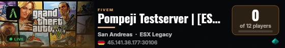 Pompeji Testserver | [ESX Legacy] live status badge