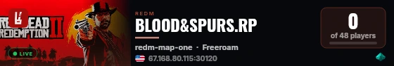 BLOOD&SPURS.RP live status badge