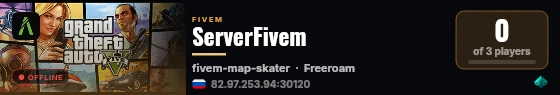 ServerFivem live status badge