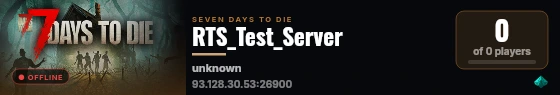 RTS_Test_Server live status badge