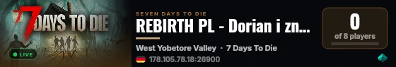 REBIRTH PL - Dorian i znajomi live status badge