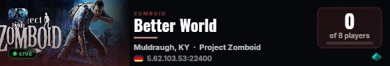 Better World live status badge