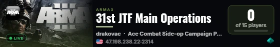 31st JTF Main Operations live status badge
