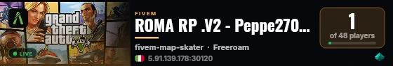 ROMA RP .V2 - Peppe2704FiveM live status badge