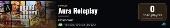 Aura Roleplay live status badge