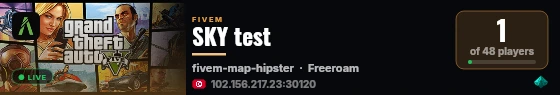 SKY test live status badge