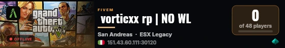  vorticxx rp | NO WL live status badge