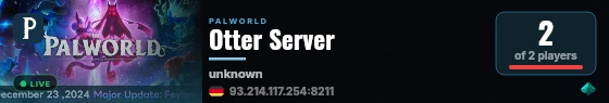Otter Server live status badge