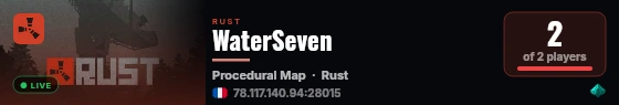 WaterSeven live status badge