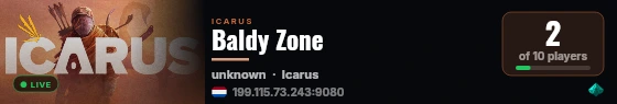 Baldy Zone live status badge