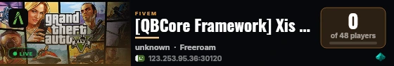 [QBCore Framework] Xis Rp live status badge