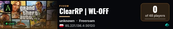 ClearRP | WL-OFF live status badge