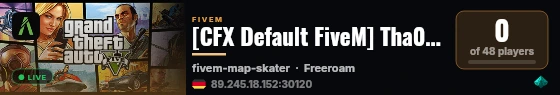 [CFX Default FiveM] Tha0ne live status badge