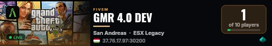 GMR 4.0 DEV live status badge
