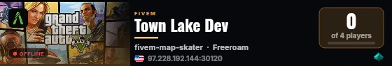 Town Lake Dev live status badge