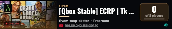 [Qbox Stable] ECRP | Tk Test Server live status badge
